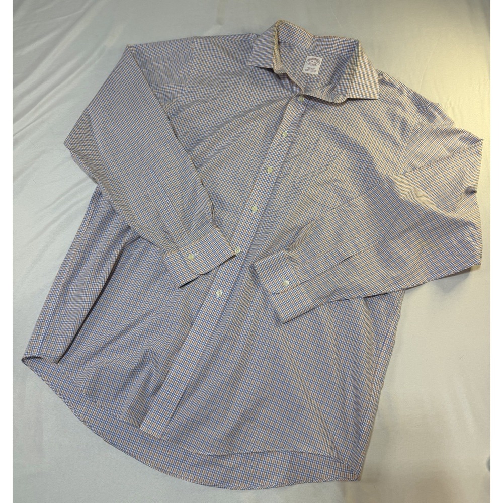 Brooks Brothers Button Down Shirt Mens‎ XL Tartan Plaid Supima Cotton Non-iron
